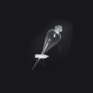 FUNIL SEP SQUIBB DE VIDRO BOROSILICATO 3.3 TAMPA E TORNEIRA DE VIDRO